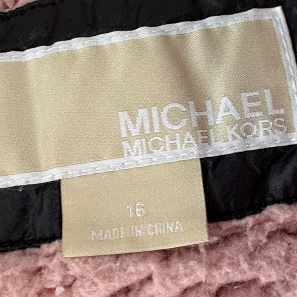 Michael Kors Girls Puffer Jacket With Hood/ Black Girls Size 16, fleece lined - Picture 6 of 9